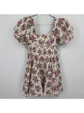 Hyacinth House by Tuckernuck Floral Puff Sleeve Mini Dress size XS